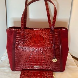 Brahmin Lava Pompas Julian w/Ady wallet set